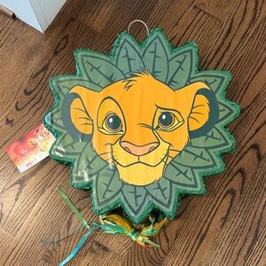 Nique Lion Face Pinata in Yellow and Green